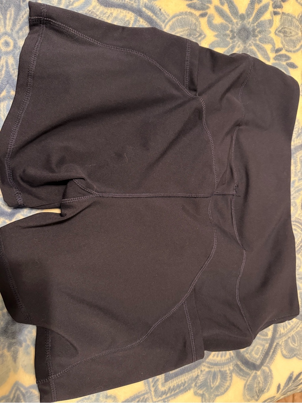 Women's Black Athletic Bike Shorts - High-Waist